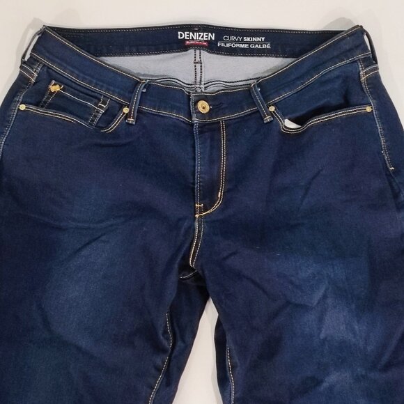 Denizen from Levi's jeans curvy skinny dark wash blue women's size W34 L32 - Picture 2 of 15